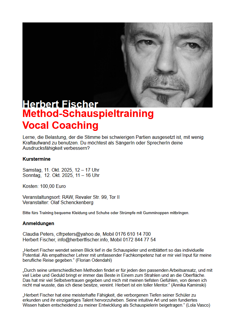 flyer kurse berlin Oktober 2025